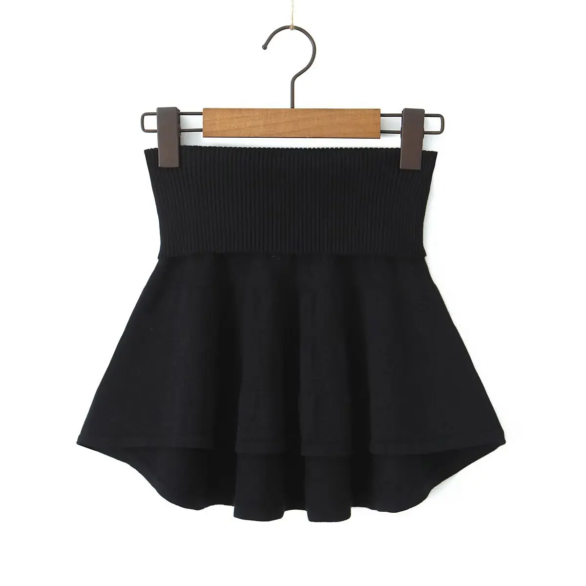 

New Autumn Fashion Casual High Waist Knitting Solid Color Slim Fit Eastic Waist Above Knee,Mini Skirt,3 Colors