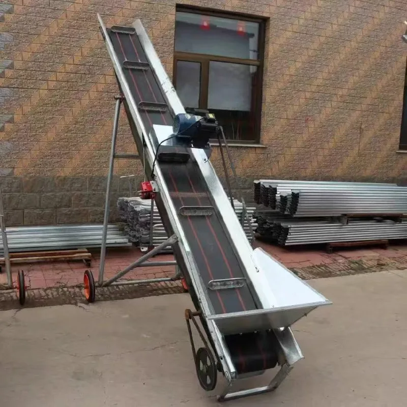New style High quality Double chain Lifting Conveyor Belt Corn cob machine Thickened Movable Customizable