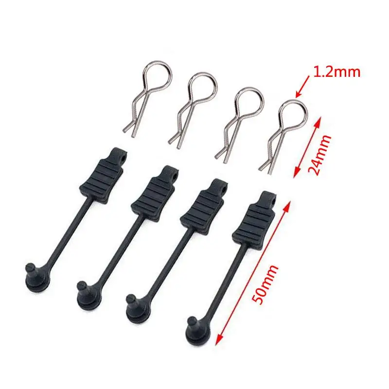 4 pezzi per 1/10 scala 1/8 RC modello di auto Arrma Granito Kraton 6s parti di aggiornamento universale gel di silicone clip corpo fermo
