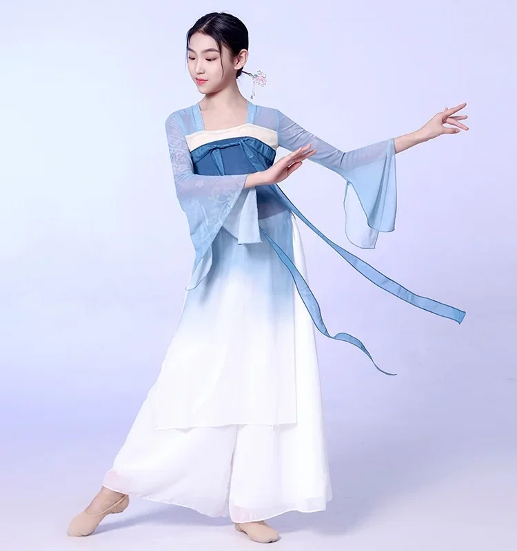 Trajes de baile Han y Tang, falda de estilo Chinoiserie para niños, disfraces de rendimiento de baile para fanáticos de hadas, baile clásico para niñas