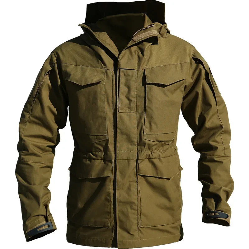 

Military Tactical Jackets Men Motorcycle Jacket Multi-pocket Outdoor Sports Waterproof Windproof Coat Loose Zipper Windbreaker