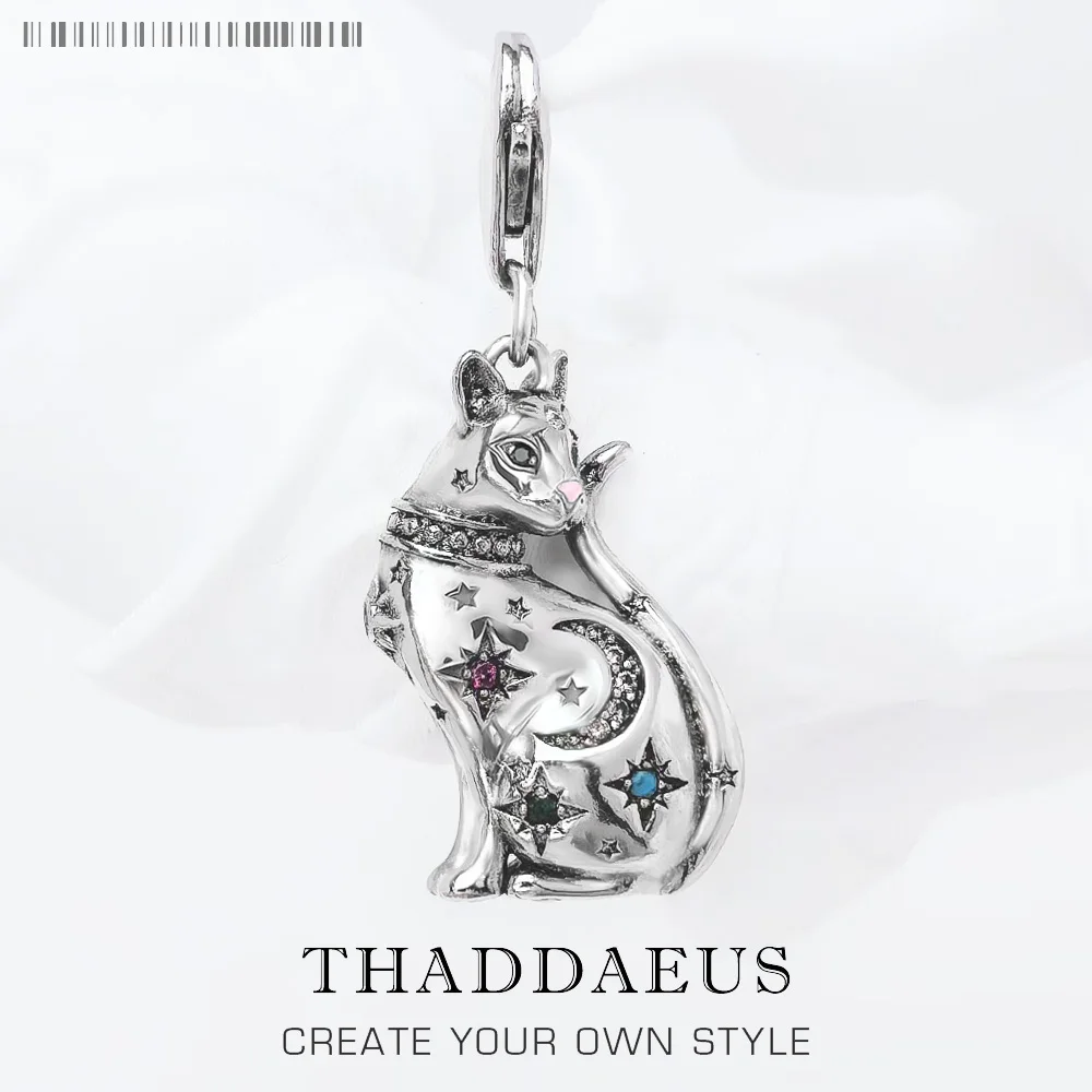 

Magic Cat Constellation Personal Lucky Charm For Women 925 Sterling Silver Romantic Pendant