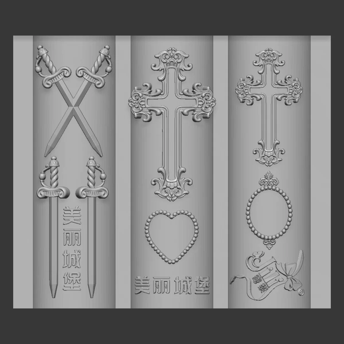 1Pc Gemstone  Photo Frame Baroque 3D Acrylic Mold Nail Art Decorations  DIY Silicone Nail Mold