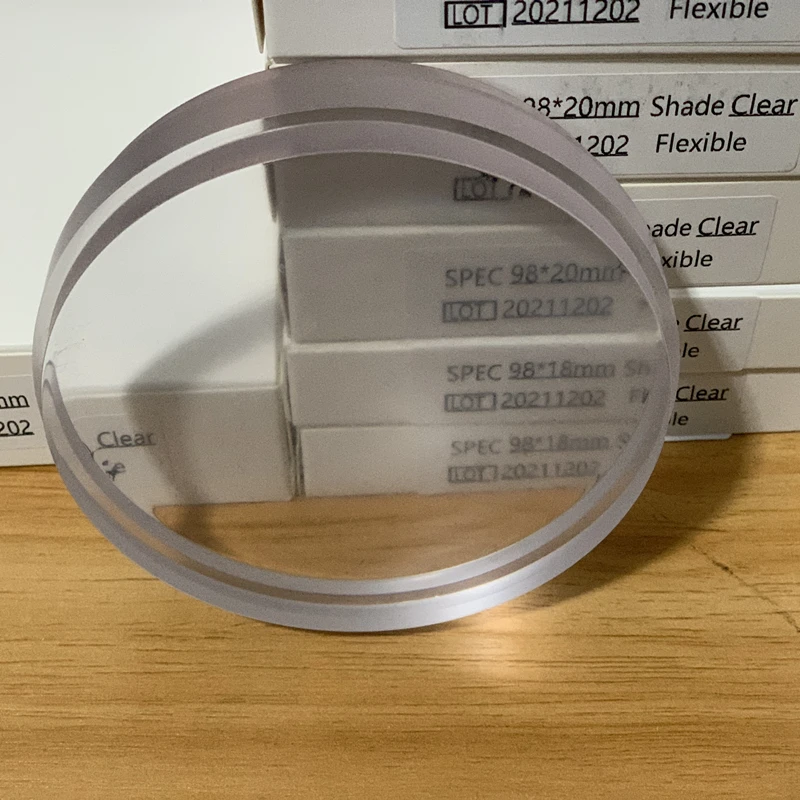 

3 pieces Flexible PMMA Clear 98*20mm Dental Lab Material CAD CAM 98mm Acetal PMMA Disc