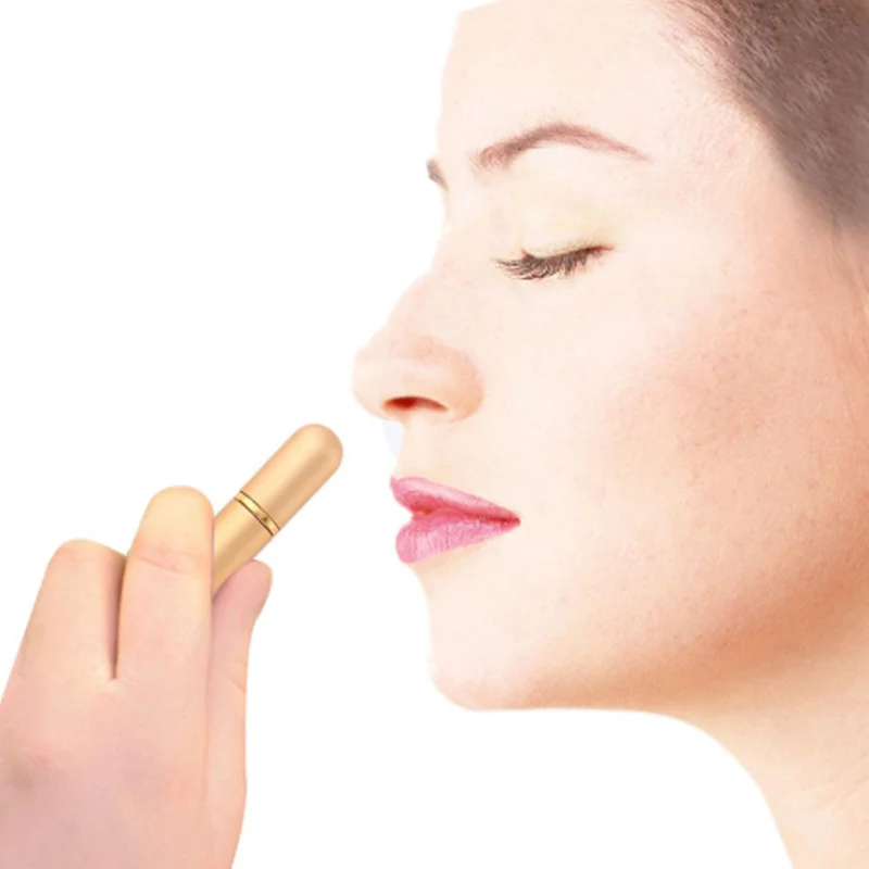 2 stücke 10 farben Metall Nasen Inhalatoren für Ätherische Öle Aromatherapie Leere Aluminium Rohre mit Ersatz Docht für reise parfüm