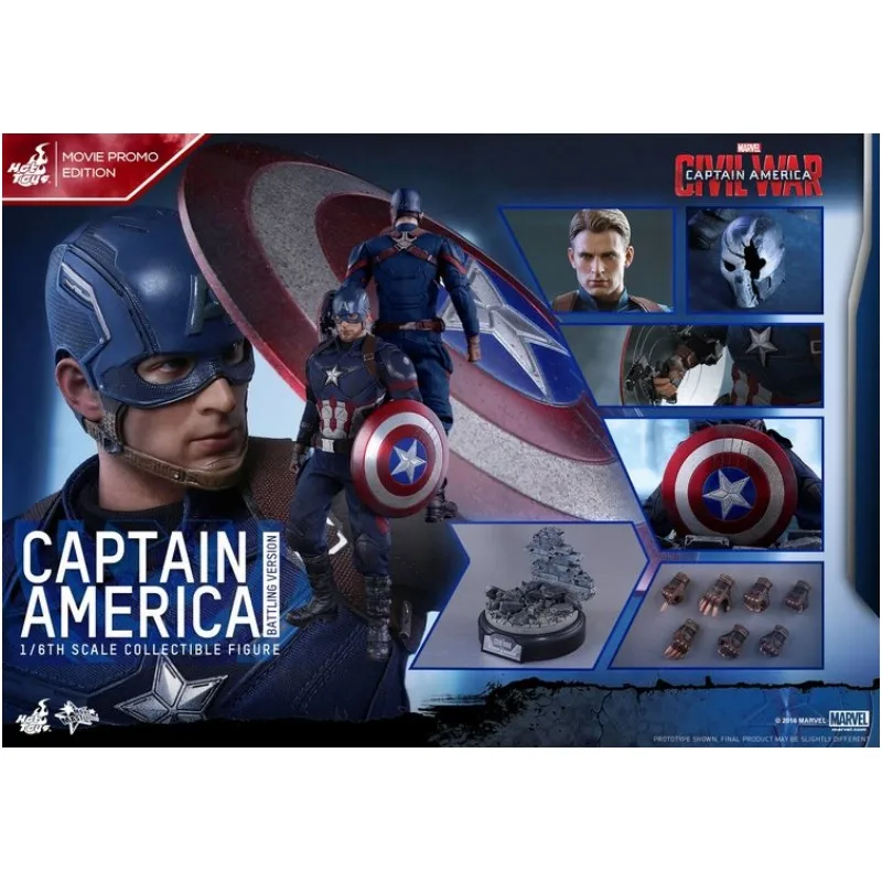 Original Hot Toys Marvel Avengers: Endgame Captain America Steve Rogers 1/6 Anime Action Figure Collection Model Toys Gift