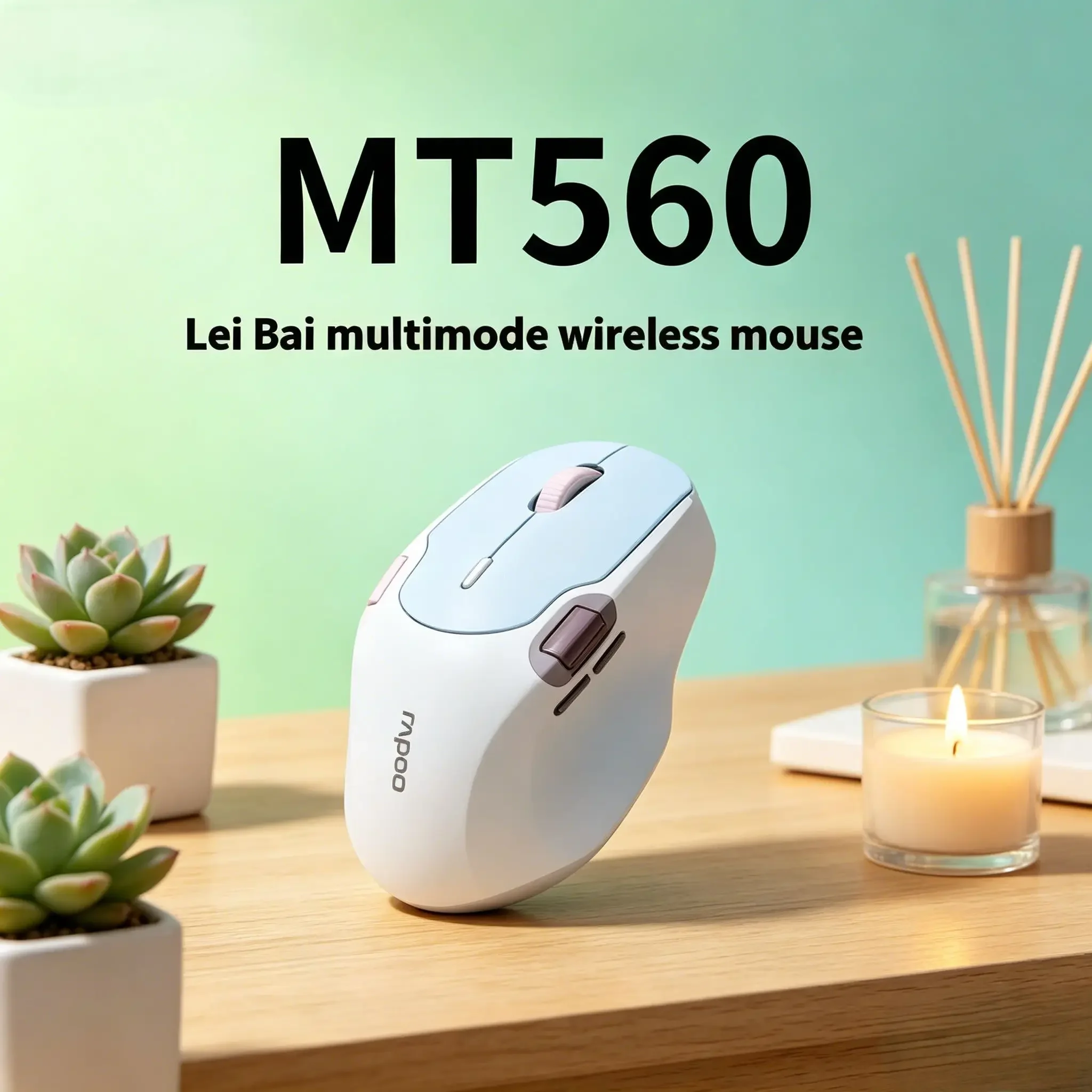 MT560 Ergonomic Lightweight Gaming Mouse, 3Mode Wireless Connection, Hall Magnetic Induction Scroll Knob & CrossScreen