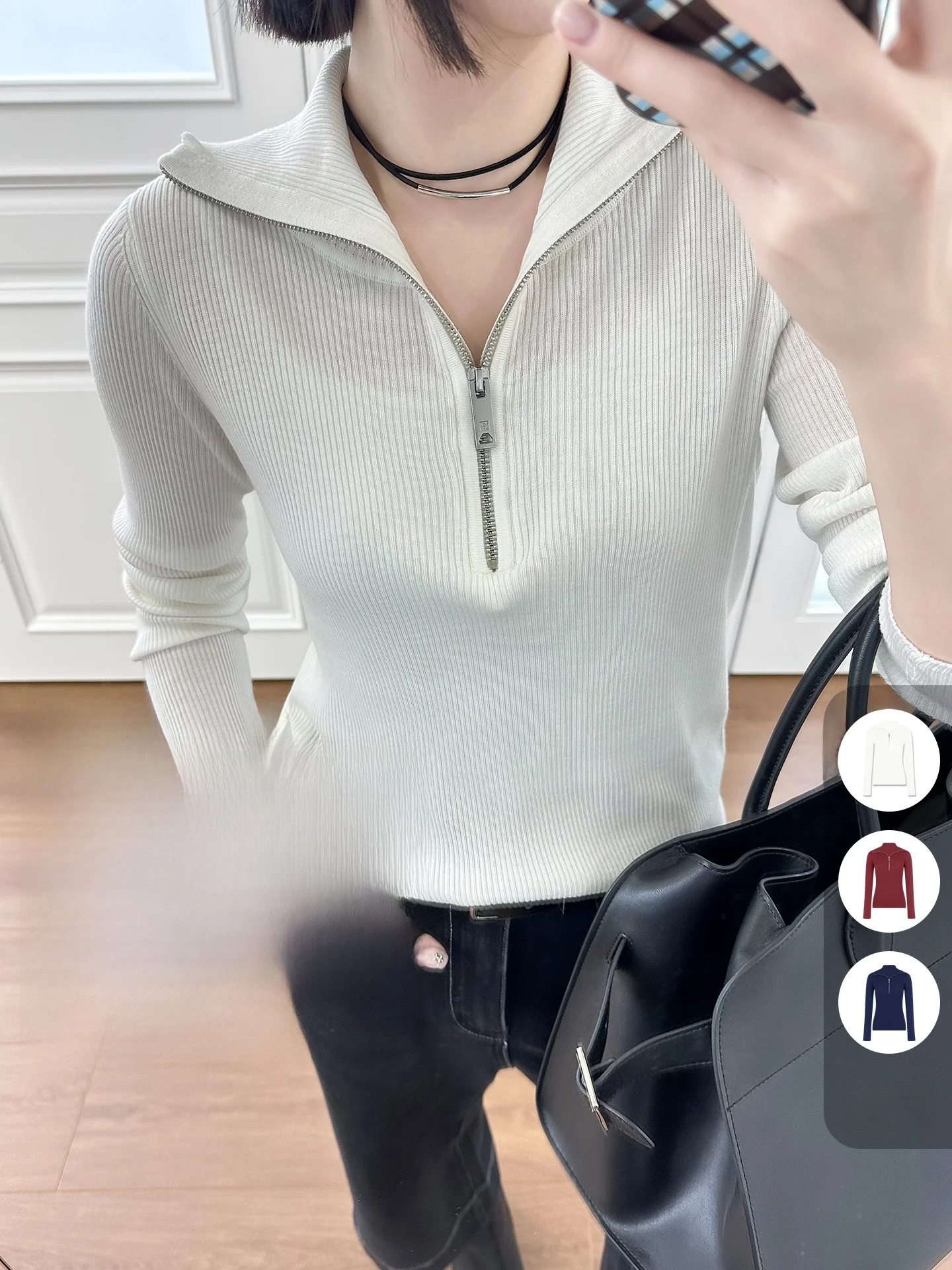 

Женский приталенный шелковый трикотажный джемпер MeiYang с молнией на два пуговца, длинными рукавами, простым дизайном, из полиэфирного волокна