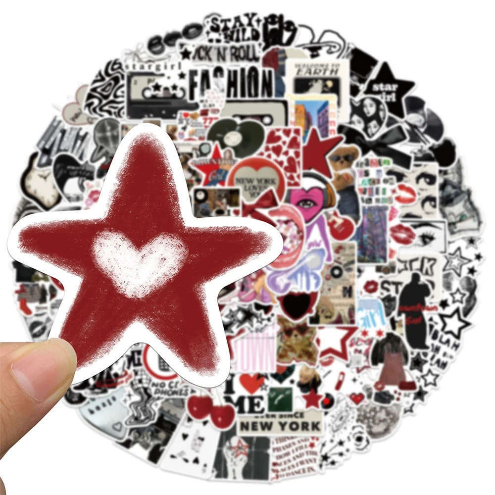 10/30/50/100pcs Downtown Girls Aesthetic Y2K Graffiti Stickers Decals Retro DIY Phone Laptop Waterproof Cool Sticker Packs image 5