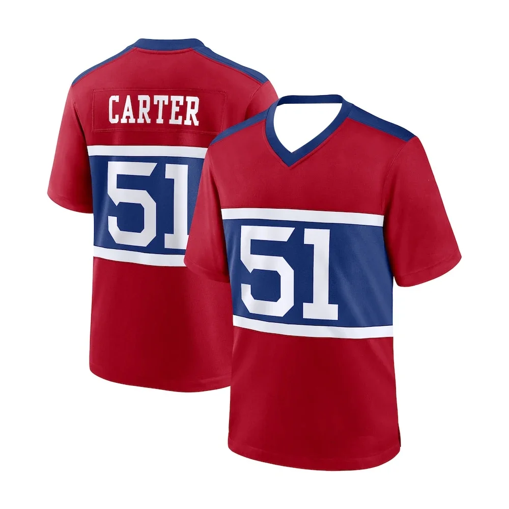 

2025 Latest Mens Abdul Carter Short Sleeve Rugby Shirt Youth Kids Oversized Training Football Uniform Breathable Unisex Jersey