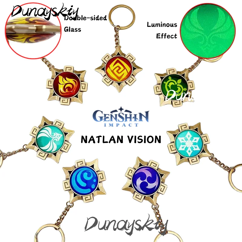 Genshin Impact Natlan Visions кулон косплей Фонтейн Глаз Бога DIY рюкзак сумка брелки прозрачное стекло подарки костюмированные