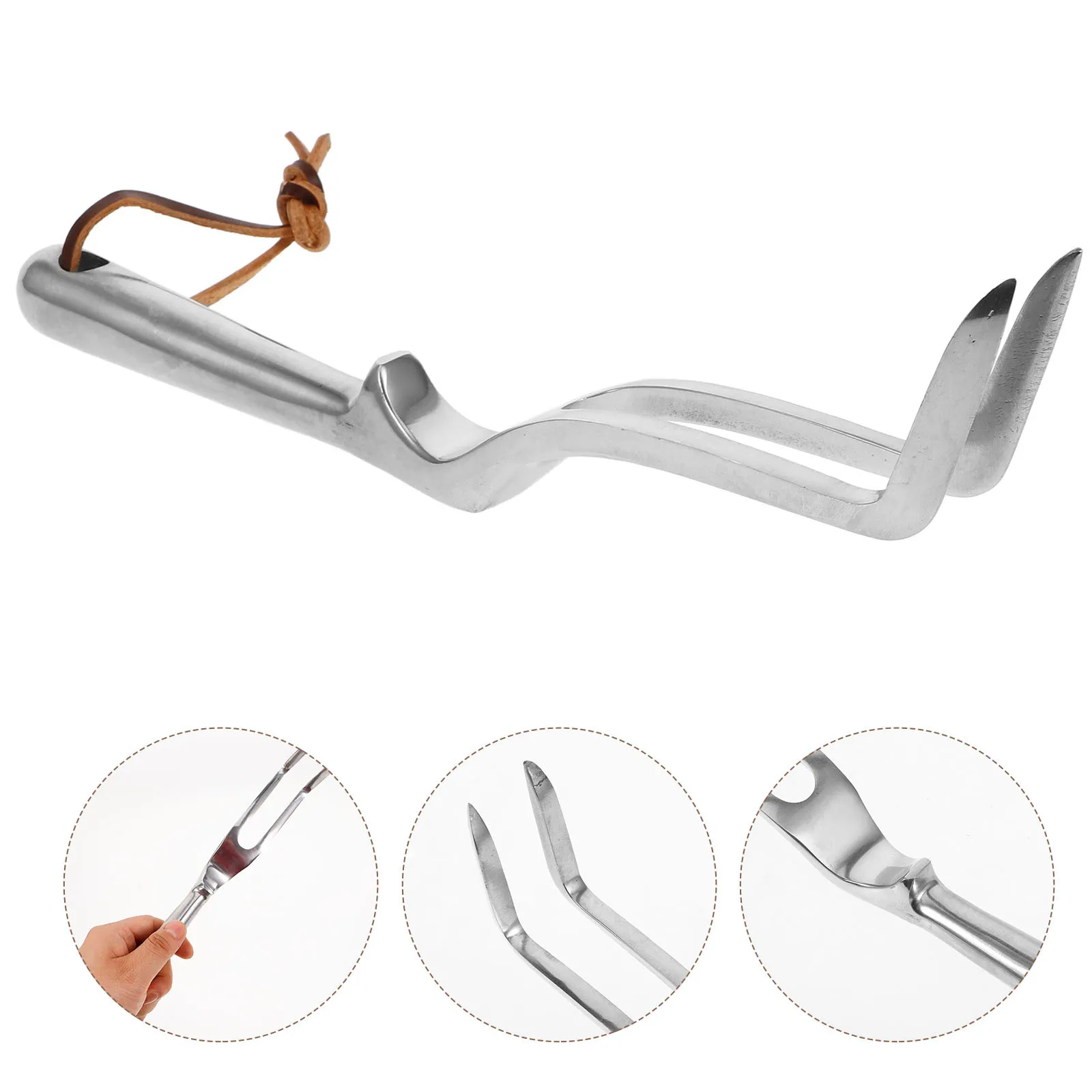 

Small Garden Rake Hand Cultivator For Soil Loosening Weed Removal Lightweight Gardening Tool For Planting Beds Lawn Mini