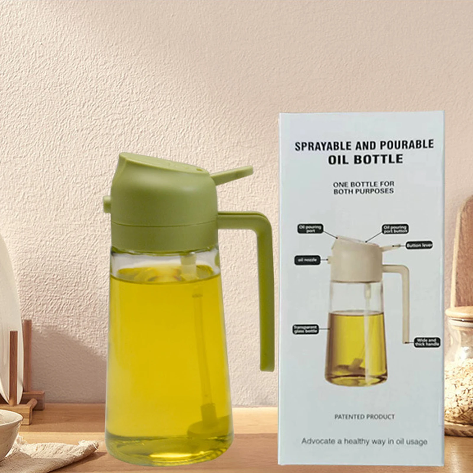 2 في 1 بخاخ زيت زجاجي للطبخ رذ - مراجعة Kitchen Glass Baking Set وسعره