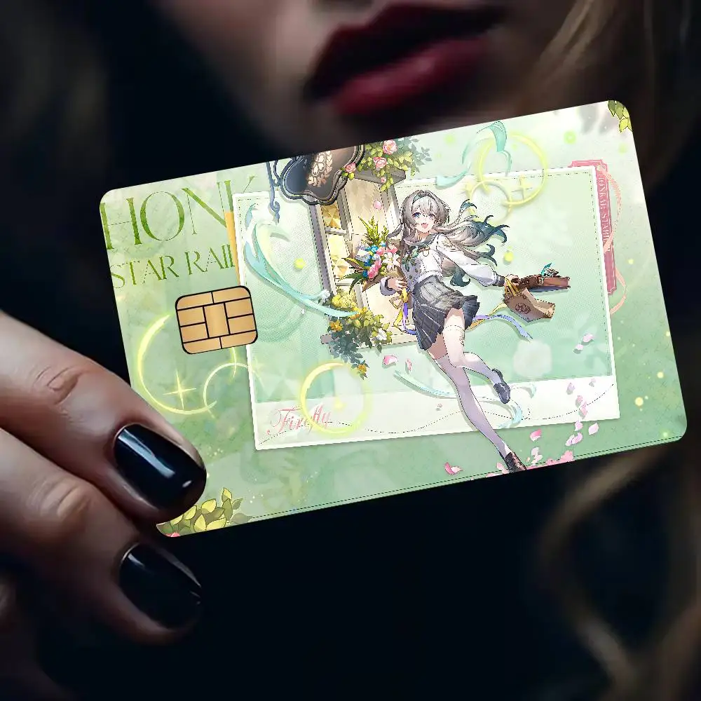 Honkai Star Rais game Diy Credit Debit Card Sticker Party Sticker Decoration Waterproof Small Chip Card Skin Sticker