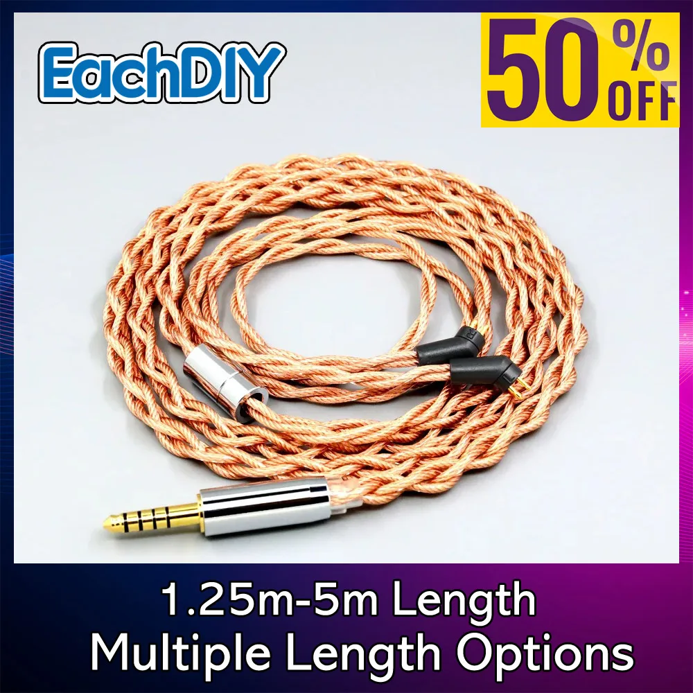 

4-жильный коаксиальный кабель с графеновой защитой, 1,8 мм, 7N OCC, смешанный, для наушников Etymotic ER4B ER4PT ER4S ER6I ER4, 2-контактный, 7754