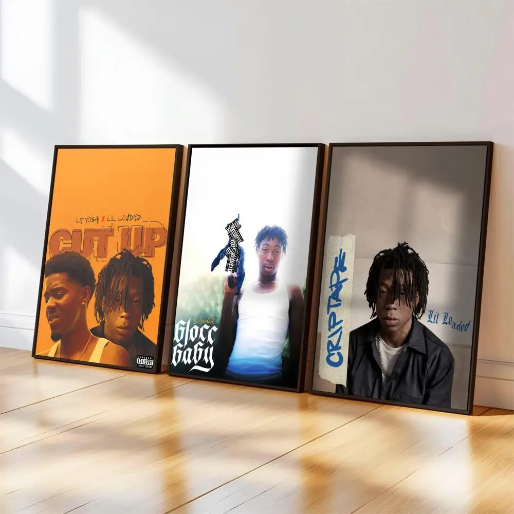 لوحة مغني الراب المحملة L من ليل، فن الخط المقاوم للماء، مادة قماشية للمقهى، لا يمكن لصقها بدون إطار