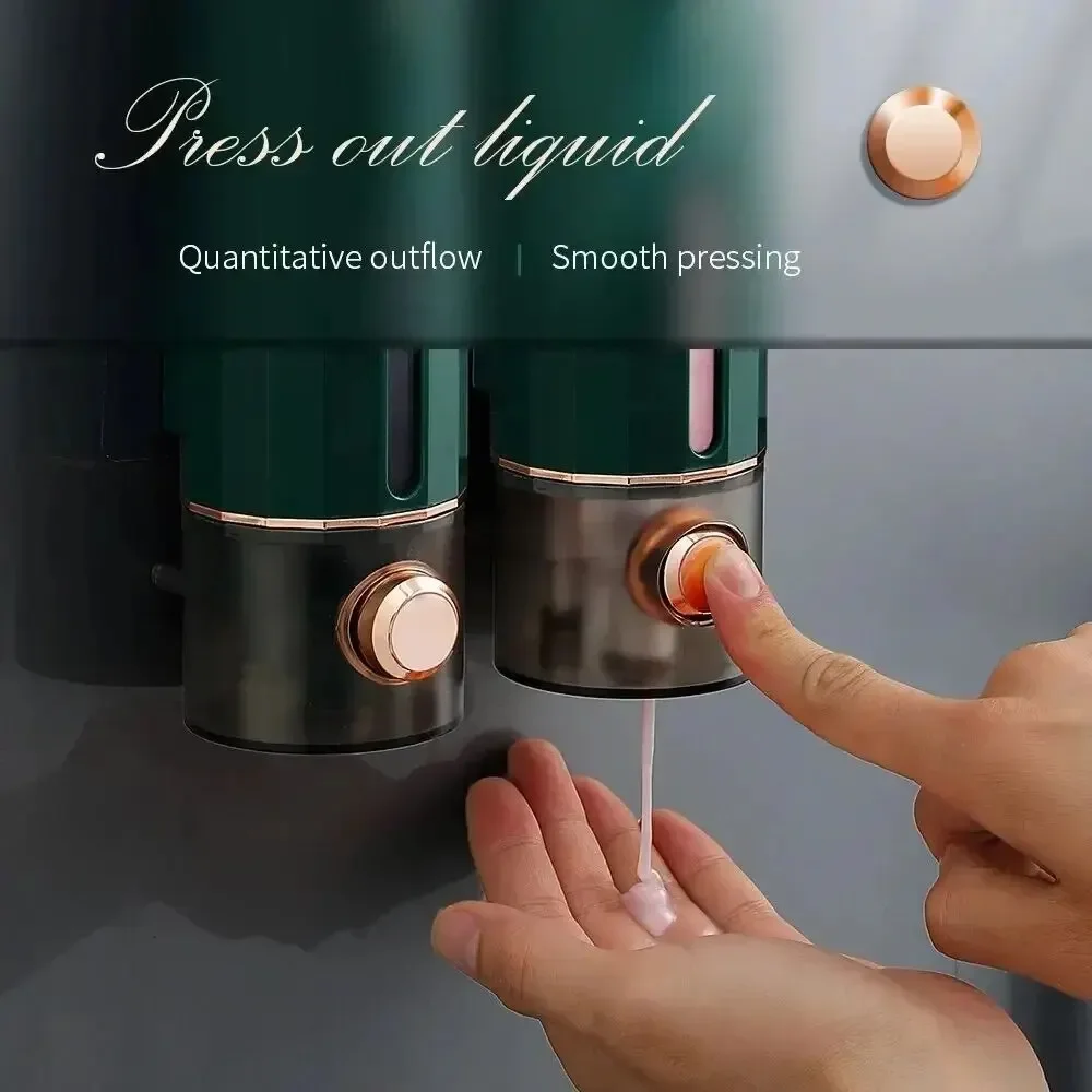 Non-Perforating Soap Dispenser Hand Sanitizer Wall Hanger Press Dispenser Home Hotel Shower Gel Shampoo Box Wall Mount image 4