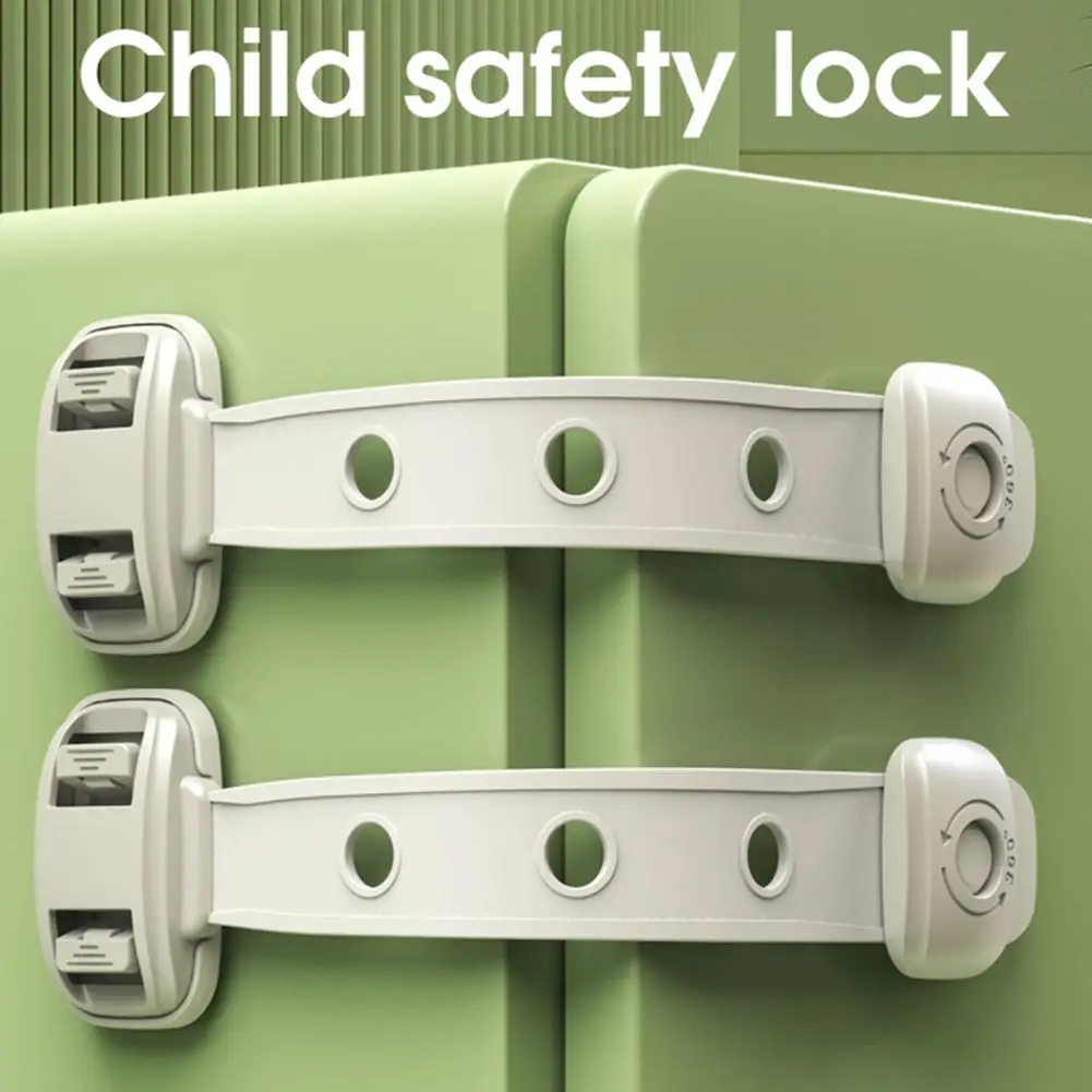 Baby Proof Cabinet Lock Self-Adhesive Length Adjustable Plastic Children Proofing Fridge Oven Door Strap Safety Lock