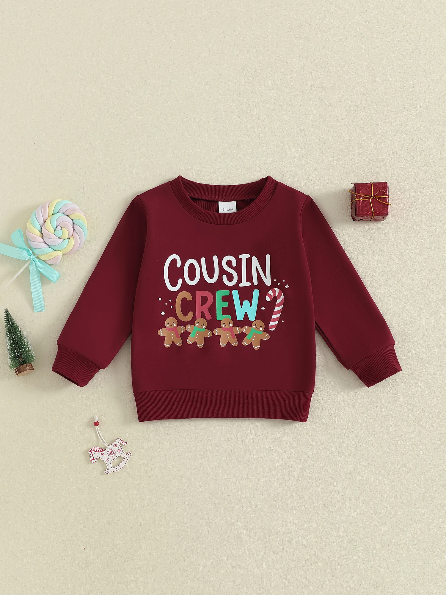 

Kids Winter Hooded Sweatshirt Cute Reindeer Print Warm Fleece Lined Pullover with Kangaroo Pocket for Boys Girls