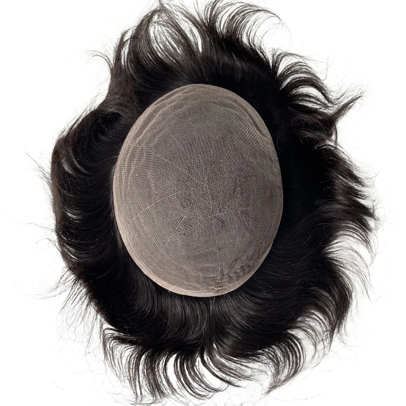 نظام استبدال الشعر البشري الهندي # 1b اللون 8x10 بوصة كامل الدانتيل الرجال الشعر المستعار