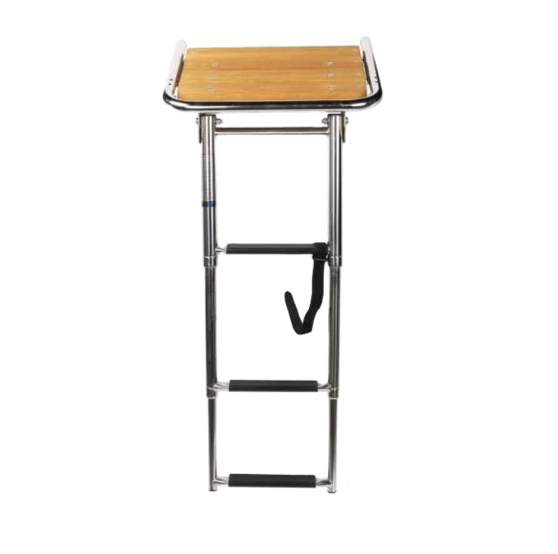 Factory Supply Stainless Steel Pipe Boat Transom Platform with Telescopic Ladder