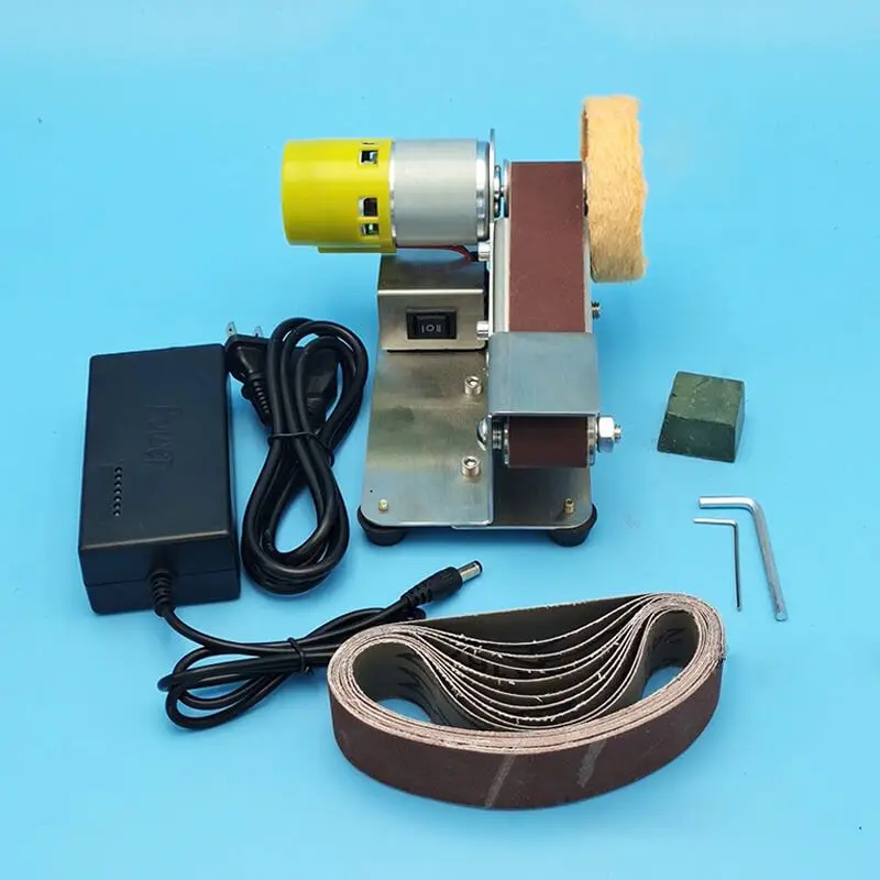 Electric Belt Sander 7 Speed Electric Sander DIY Sanding Polishing Grinding Machine with 10Sand Belts for Polishing Wood Acrylic