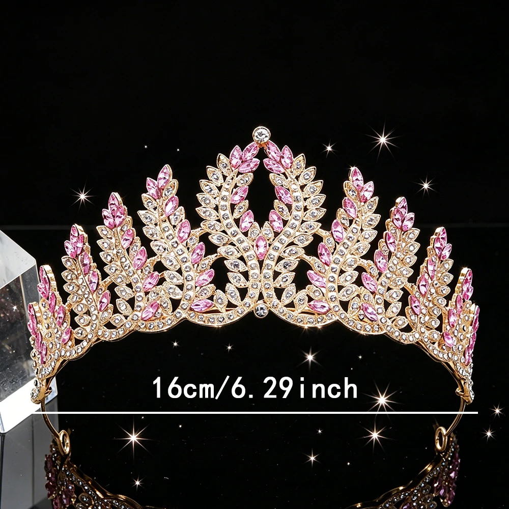 Fashion Baroque Bridal Tiara Sparkling Rhinestone Queen Crown, Elegant Royal Headpiece Wedding Pageant Competition Birthday view 6