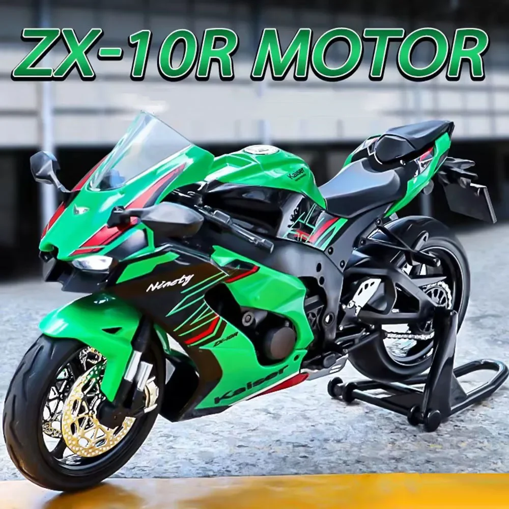 

1:12 ZX-10R Мотоциклы Игрушки Сплав Миниатюрные модели Свет Звук Гоночные мотоциклы Резиновые шины Автомобиль Детская коллекция Подарок