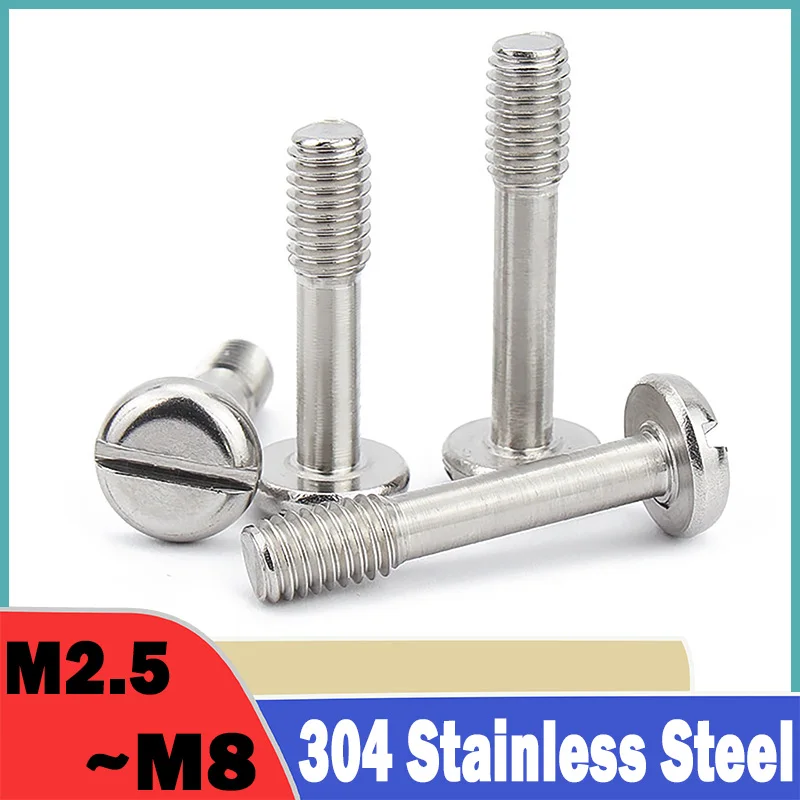 M2.5 M3 M4 M5 M6 M8 304 Stainless Steel Pan Head Slotted Lock Screw GB837 Hand Tightened Non Loosening Bolt