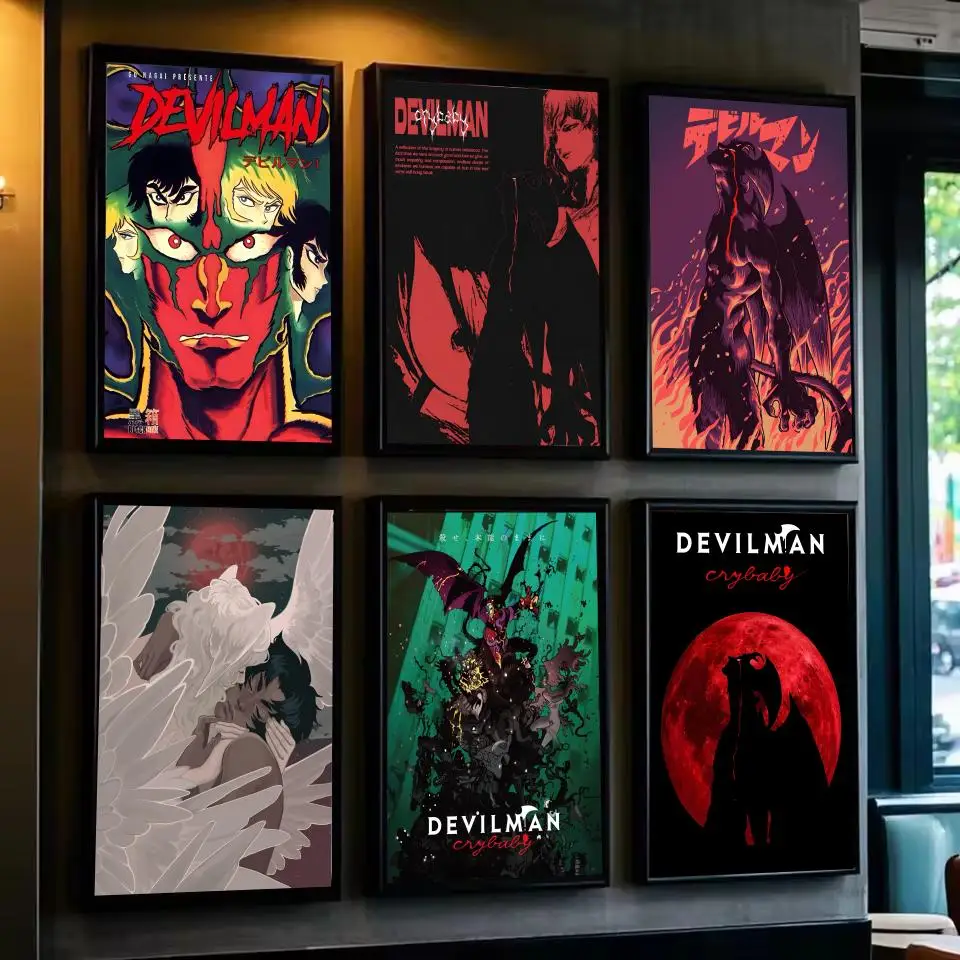

Hot Dark Anime D-DevilmanS Poster For Living Room,bedroom,bar Wall Art Prints Paper Sticker Decoration Gifts