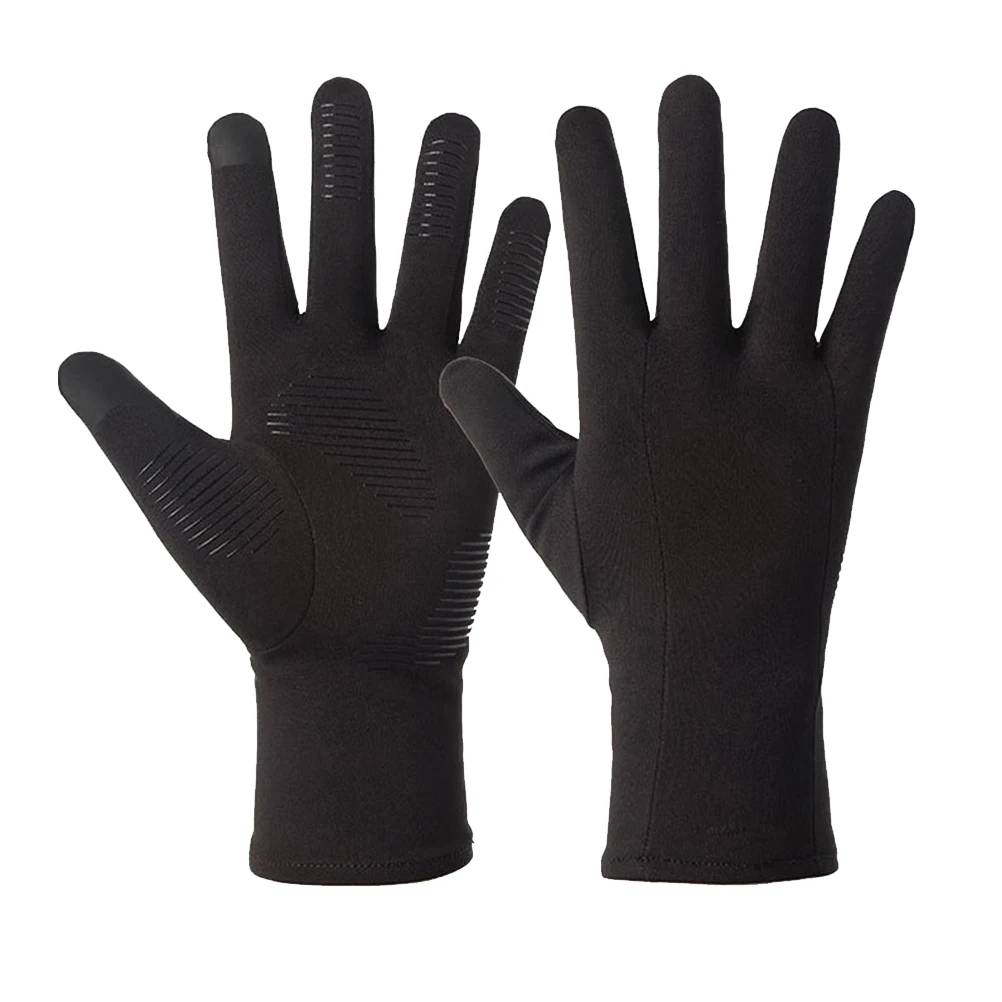 

1 Pair Of Thick Windproof Anti-Slip For Cold Weather Winter Touch Screen Conductive Finger Gloves Outdoor Hiking Riding Driving