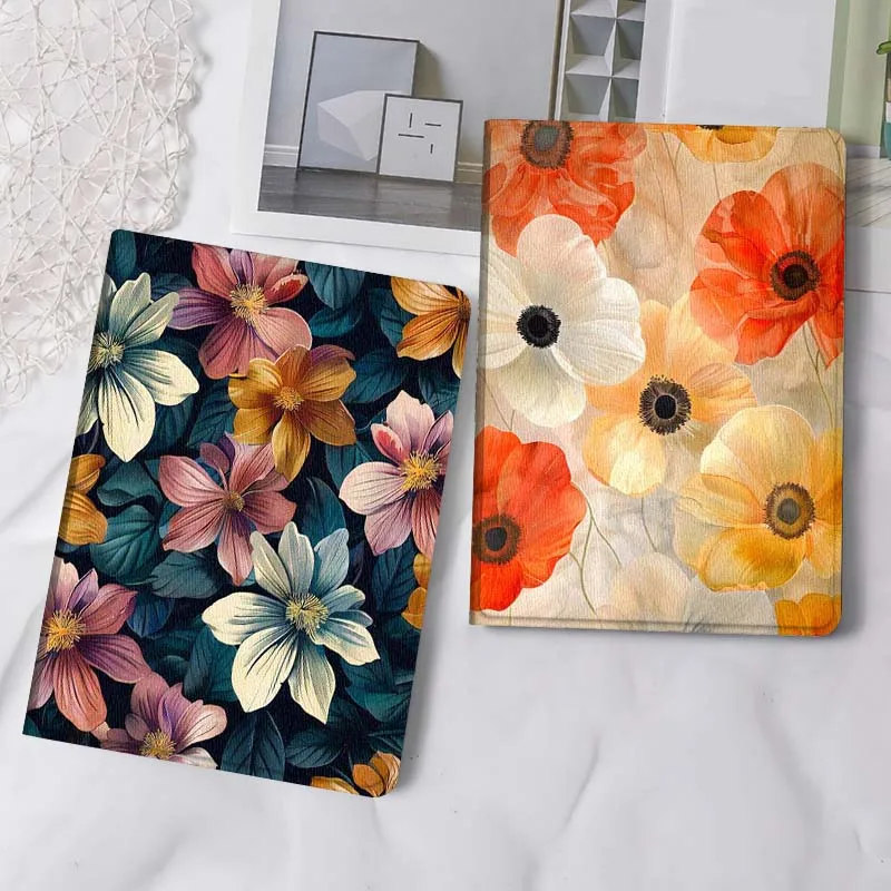 

Colorful Floral Pattern Design Gift Tablet Case For Samsung Tab Galaxy S6 S11 A A7 A8 A9 A11 10.1 10.4 10.5 Plus Lite