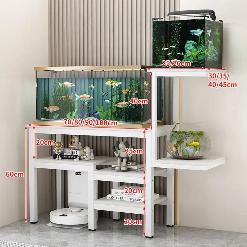 Modern Pet Independent Desktop Fish Rack Customized Iron Aquarium  Tank Flower