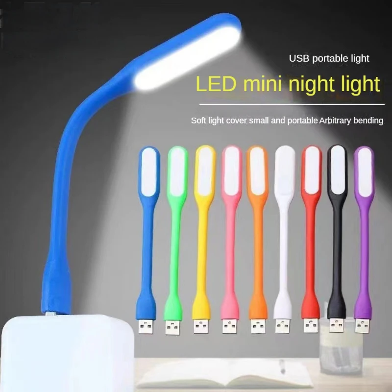 مصباح LED USB صغير للقراءة ، محمول ، صغير ، مصباح قراءة ، حماية البصر ، قابل للطي ، باور بنك ، كمبيوتر محمول ، مصابيح ليلية ، مصابيح طاولة ، 5