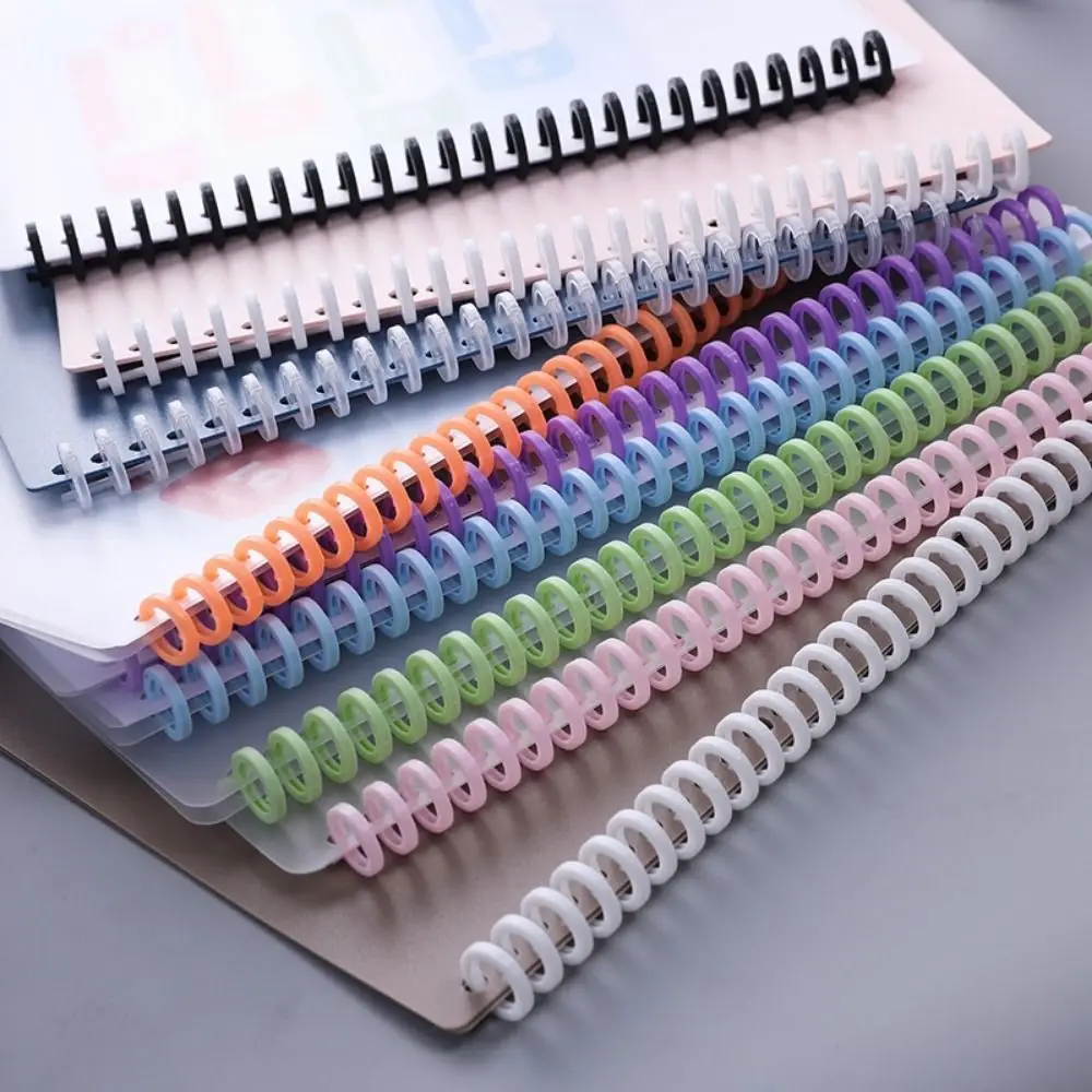 10PCS 12mm 30 Hole Loose-leaf Binding Strip A4 A5 B5 Notebook Binding Clip Removable Scrapbook Album Binder Spiral Binding Rings