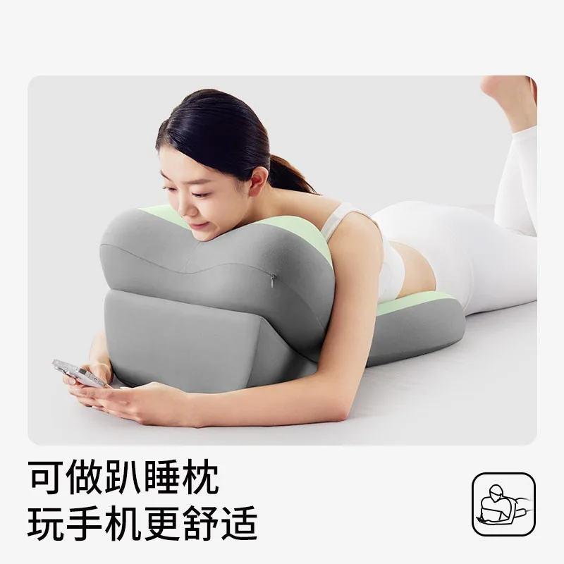 Memory Foam Bedside Backrest Cushion with Adjustable Height for Head, Neck and Lumbar Support, Soft Reading Pillow for Bed Sofa