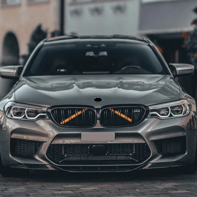 2Pcs Car Bumper Grille Trim Strips Support Bar Racing Style For BMW F30 F31 F32 F33 F34 F35 F36 G20 G21 G28 G29 F20 F21 F22 F23