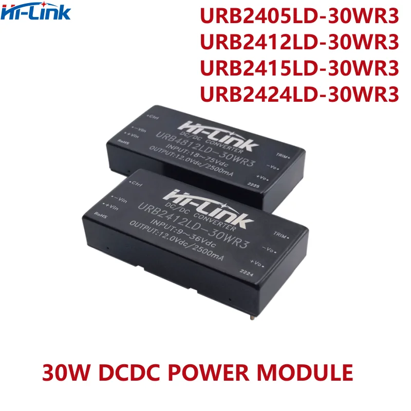 HiLink URB2415LD-30WR3 URB2405LD-30WR3 URB2424LD-30WR URB2412LD Konwerter DCDC 30W 24V na 3V 5V 12V 15V 24V Moduł zasilania