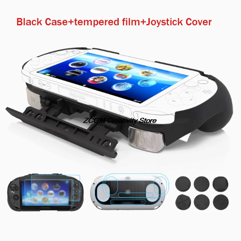Hand Grip Handle Joypad Stand Case with L2 R2 Trigger Button For PSV 2000 PSV2000 PS VITA 2000 Slim Game Console quick release