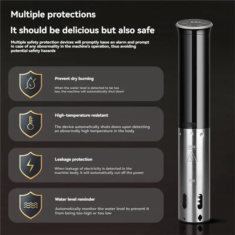 ABBZ-دقيقة الغمر المروج 1100 واط Sous Vide Cooker IPX7 شاشة LCD مقاومة للماء تعمل باللمس