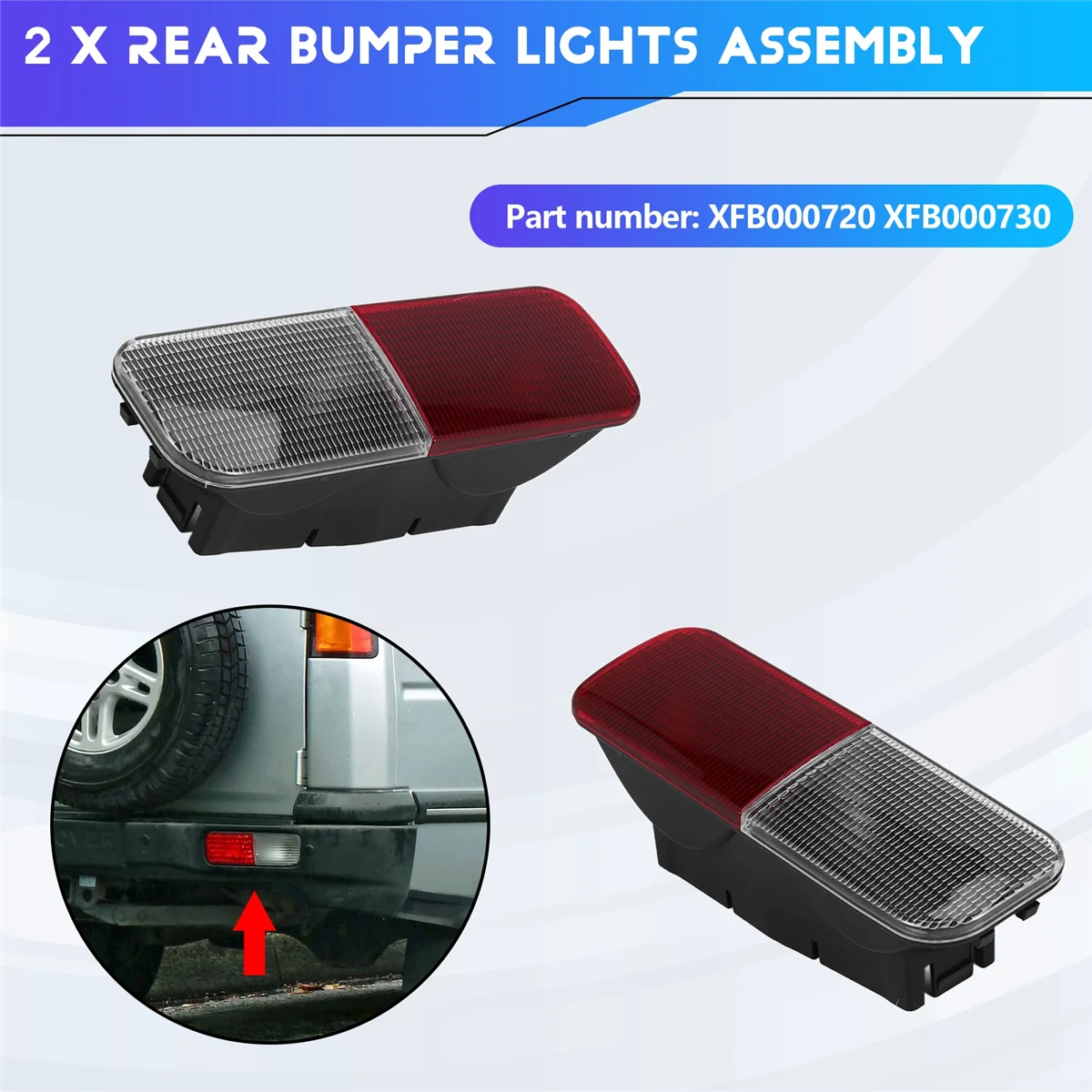 #422Q 1Pair Rear Bumper Reflector Turn Signal Indicator Brake (plastic)