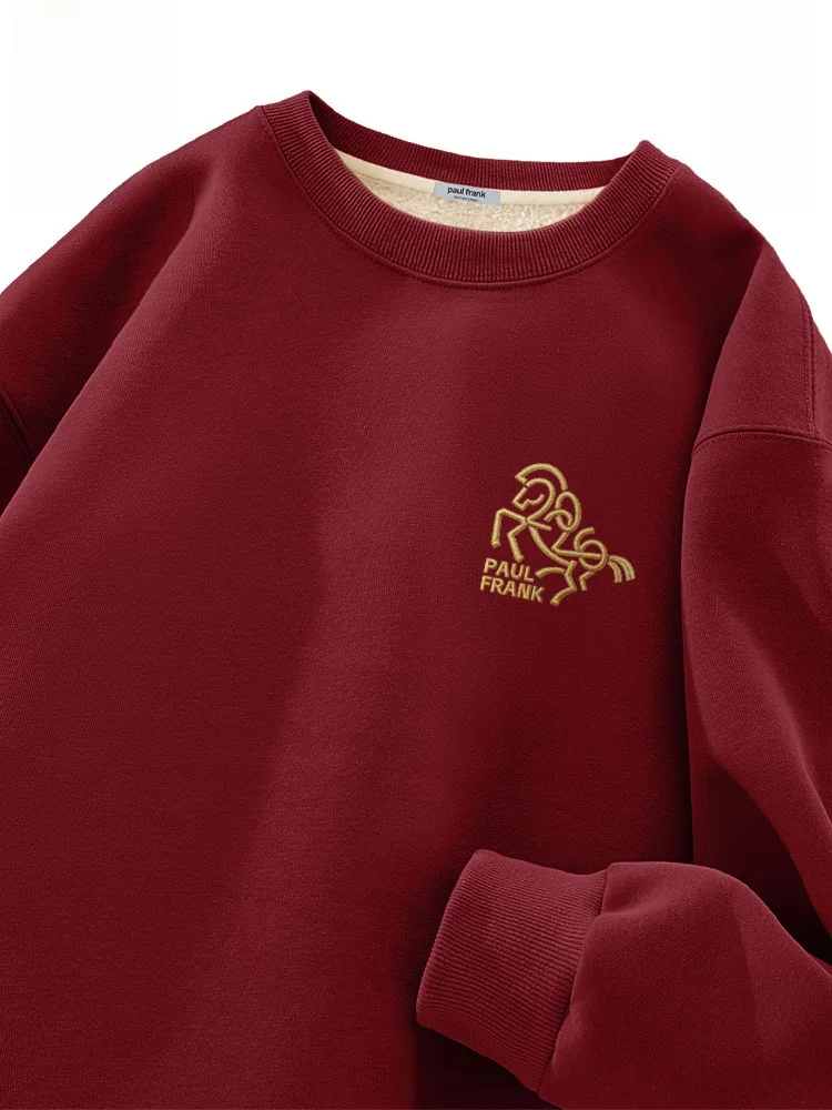 

Новинка 2026: Теплая парная толстовка с капюшоном и круглым вырезом, на флисовой подкладке, для повседневной носки, с длинными рукавами, для сохранения тепла.