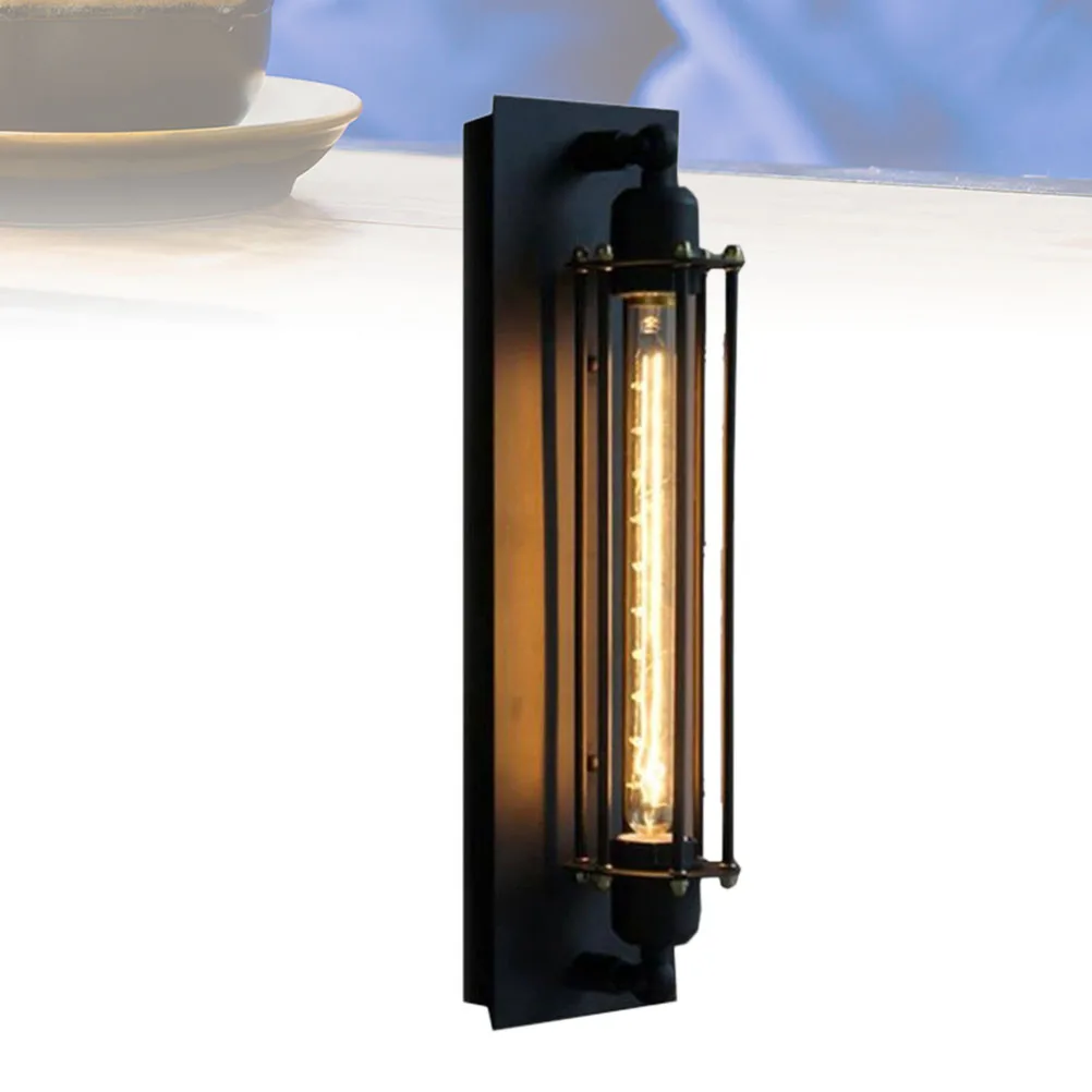 

Retro Industrial Led Flute Lamp Iron Thickened Rustproof Sturdy Vintage Wall Light For Living Room Bedroom Bar Restaurant