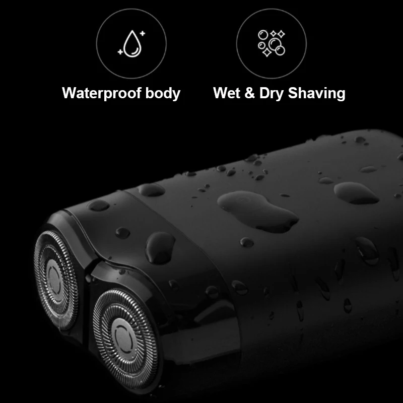 XIAOMI Mijia S100 Electric Shaver Portable Mini Waterproof Razor for Men Rechargeable Shaving Machine Two Blade Beard Trimmer