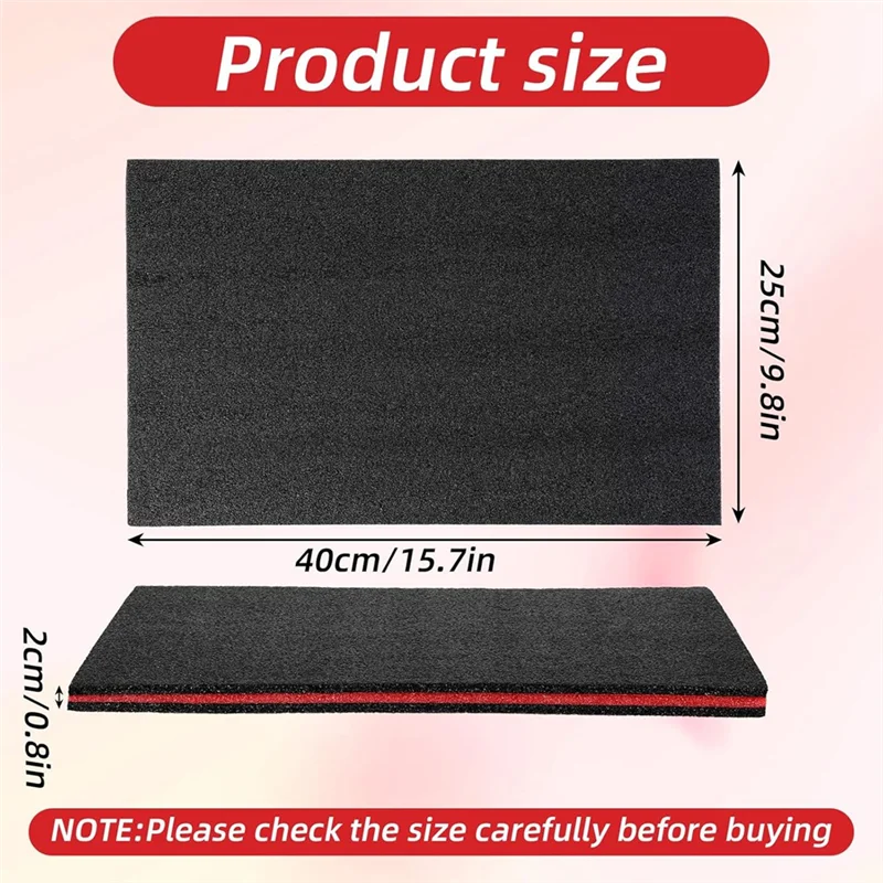 A74E-8Pack صندوق الأدوات رغوة، 15.7 × 9.8 × 0.8 بوصة إدراجات رغوة للحافظات، أوراق تخزين البولي إيثيلين لحقيبة الأدوات الصلبة، الأداة