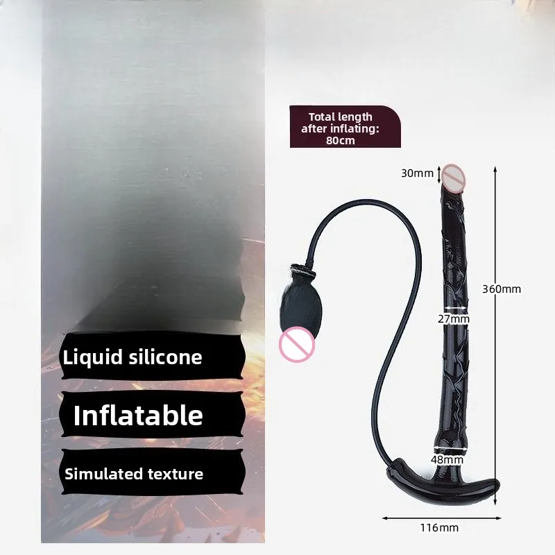 Inflatable Anal Plug with Penis Ring Stimulate Sex Toys for Men Women Anus Ass Butt Dilator Prostate Massager G Spot Stimulator