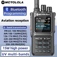 MOTOLOLA walkie talkie 15W multi band Bluetooth Programming Noise Reduction  AM FM amateur radio  Camping walkie talkie