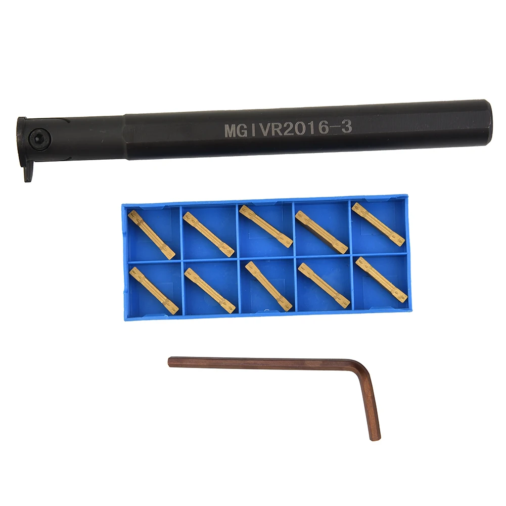 

Новые канавочные пластины 2022. ​ MGIVR2016-3 Твердосплавная вставка из легированной стали Вставка для обработки канавок Токарная вставка Держатель токарного инструмента