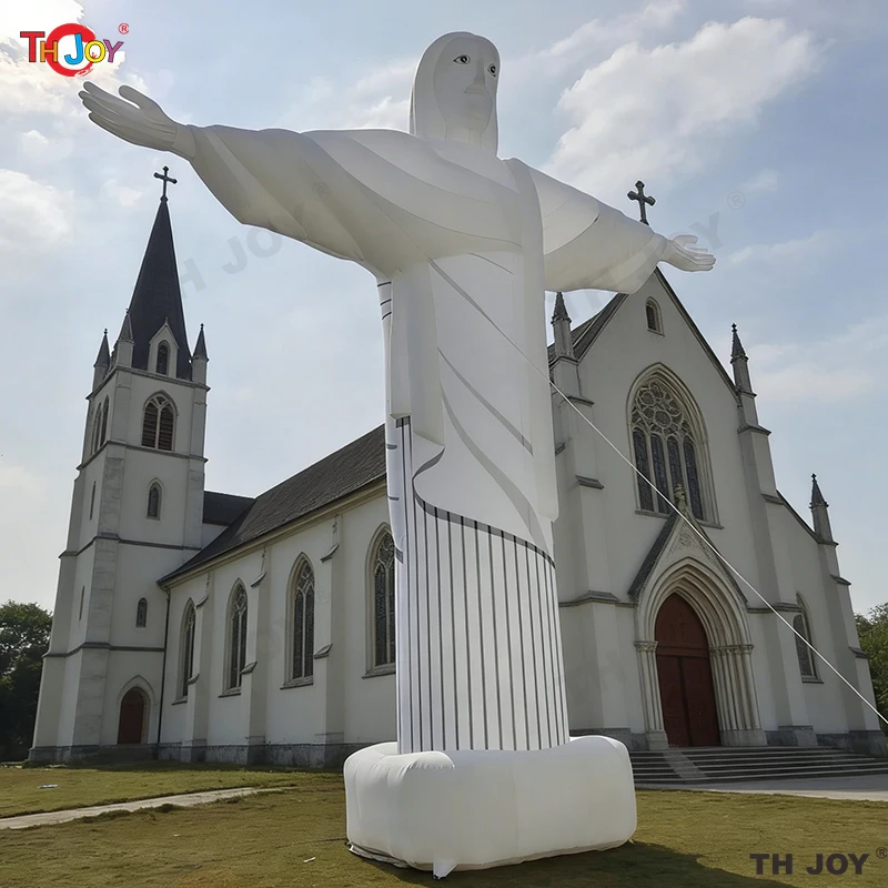 

Гигантская реклама 26 футов 8 м, надувная модель Иисуса Христа, большой надувной персонаж Иисуса на заказ для пасхального украшения
