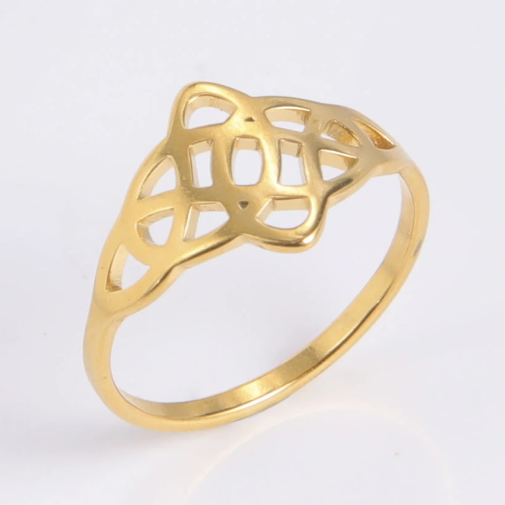 Dawapara Trinity Celtics Knotenring, irisches Liebesherz, Freundschaftsversprechen, Verlobungsring, Ehering aus Edelstahl – Detail 14
